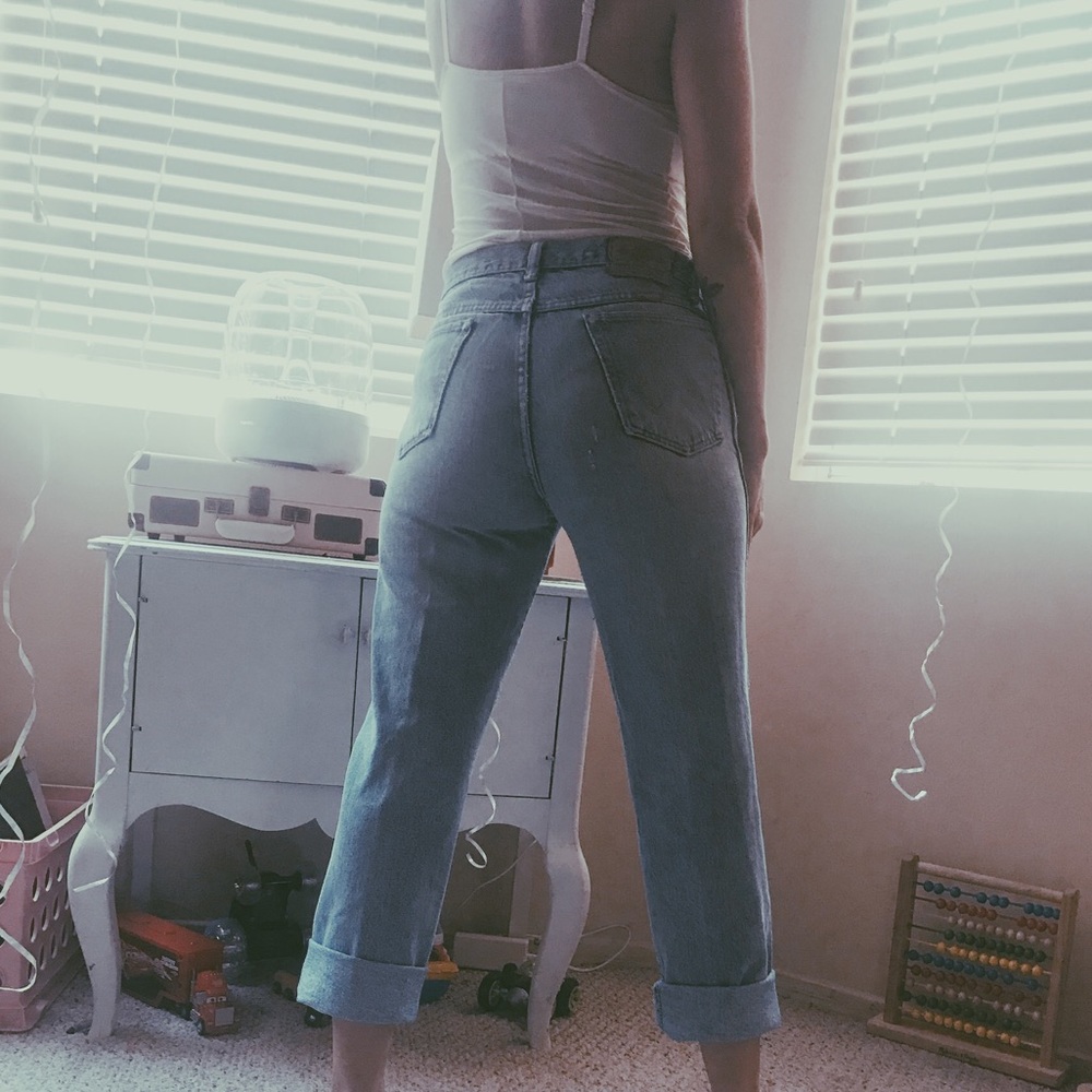 High Rise VTG Mom Jeans light distressed - Picture 3 of 8